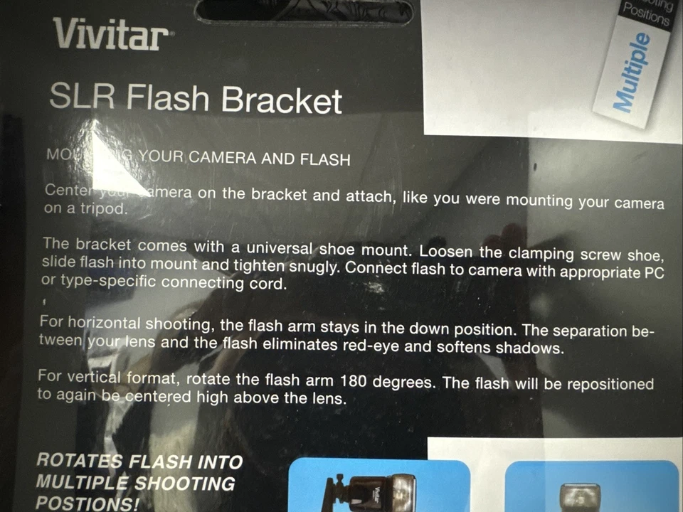 Vivitar Horizontal and Vertical SLR Flash Bracket - Image 3 of 3