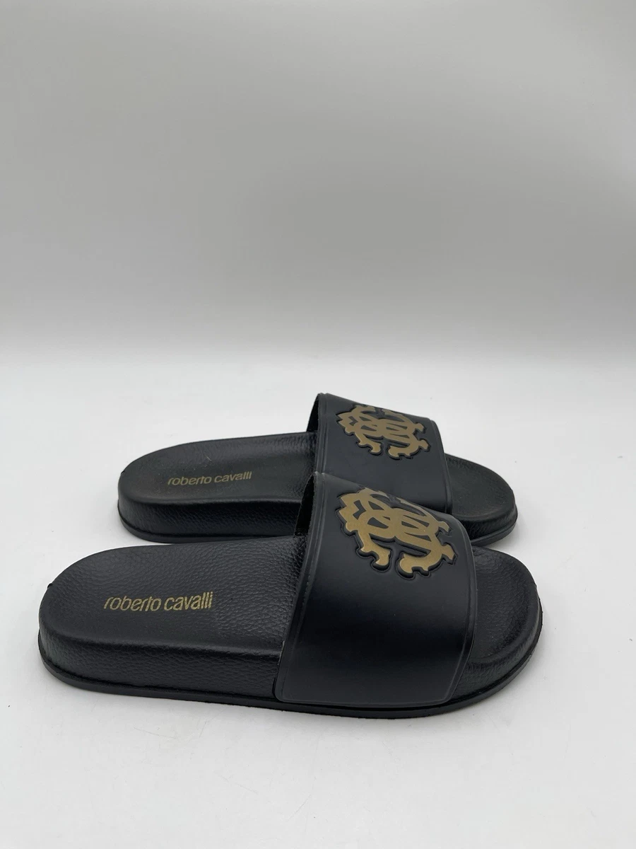 Class Cavalli Logo Slide Sandals Black | Size 42 | New w/ Box & Tags Roberto Cavalli Slide Sandals for Women for sale | eBay main image 2