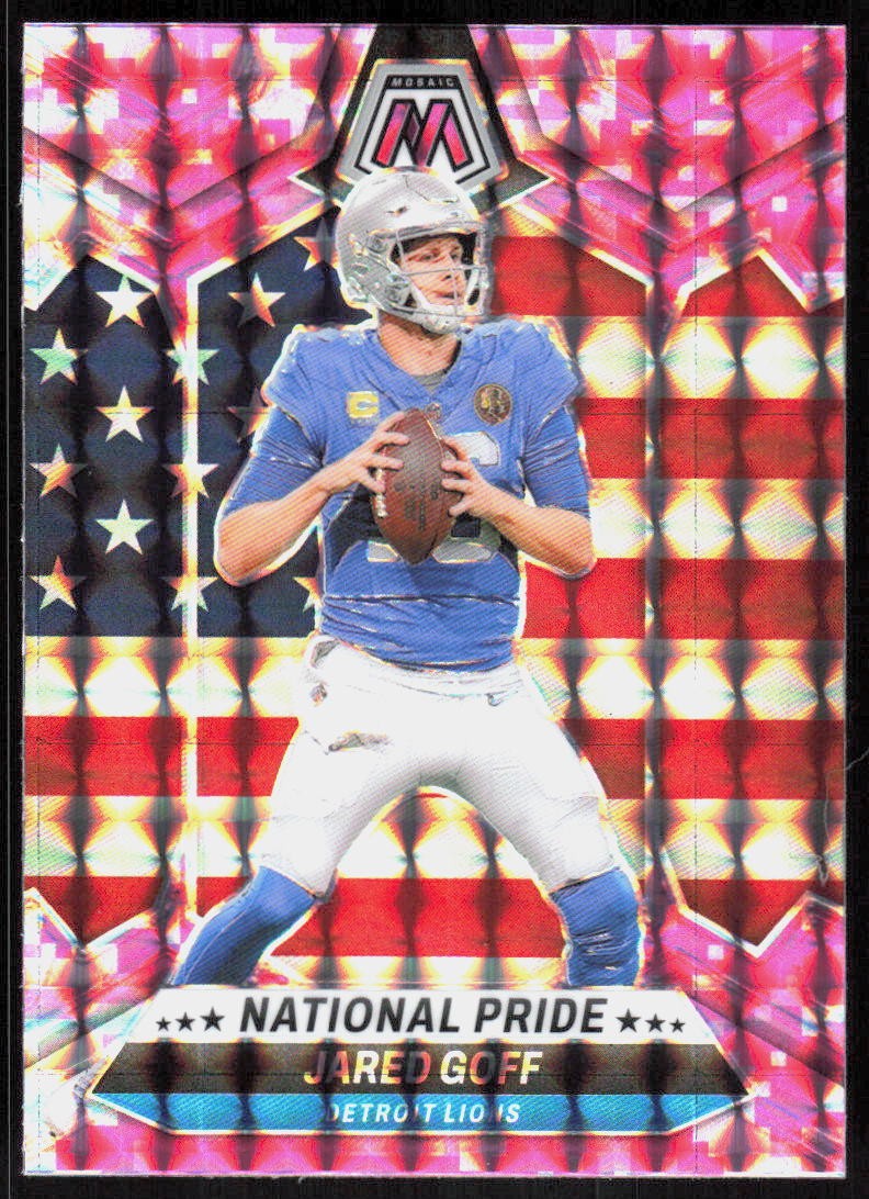 2024 Mosaic Jared Goff Pink Camo National Pride Lions