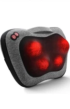 New Viktor Jurgen Shiatsu Home Massage Pillow with Heat w/ Car Adapter (D006)