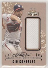 2014 Topps Triple Threads Unity Single Jumbo Relics Sepia 25/27 Gio Gonzalez 0b2