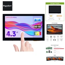 4.3inch LCD Capacitive Touch Display for Raspberry Pi 5/4B/3B+/3A+/3B/2B/B+/A...