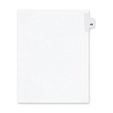 Kleer-Fax Number "48" 25 Pack Legal Exhibit Index Dividers Tab 1/25 Cut 11X8"