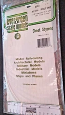 Evergreen Scale Models #4523 "Metal" Roofing (Styrene), 3/8" Spacing -More Below