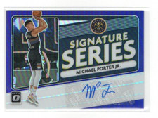 MICHAEL PORTER JR 2020-21 DONRUSS OPTIC SIGNATURE SERIES PURPLE PRIZM AUTOGRAPH