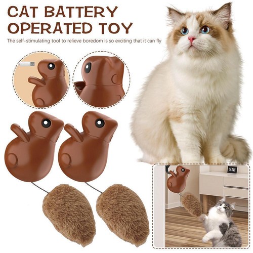 Smart Cat Toys Electronic Squirrel Automatci Teasing Toys For Cat Pet T Usb M7S1 - Picture 8 of 10