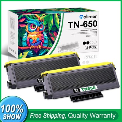 TN-650 High Yield Toner Cartridge 2PK for Brother MFC-8660DN HL-5250DNT DCP-8060