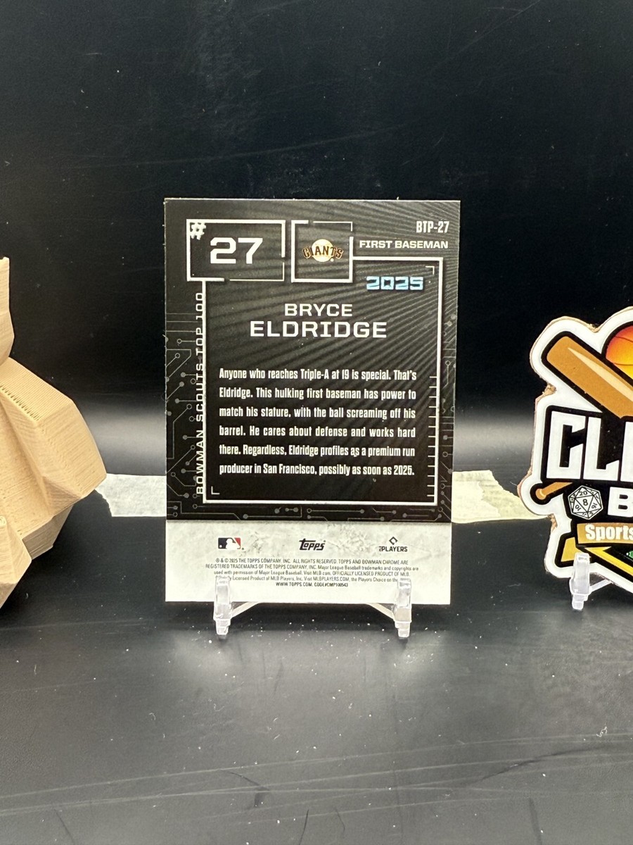 Bryce Eldridge 2025 Topps Bowman Chrome Top 100 Refractor Giants