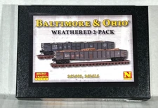 MICRO-TRAINS N SCALE WEATHERED 2-PACK BALTIMORE & OHIO 99305960