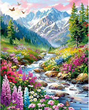 Paint by Numbers Kit for Adults, Mountains Landscape Adults Paint by Number Kits