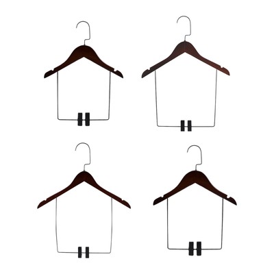 Shop Wooden Suit Hangers Durable Closet Organiser for Clothes Jackets Coats