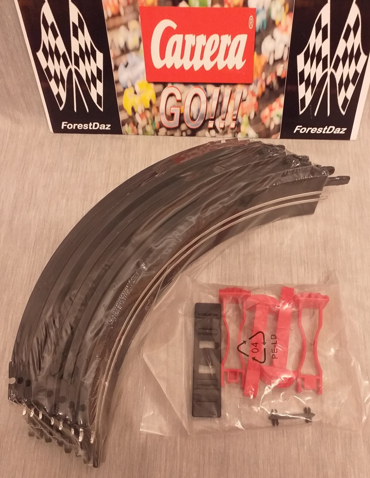 Carrera GO!!! Track Bundle Loop Sections Set x8 & Supports Pack 1:43  New Sealed