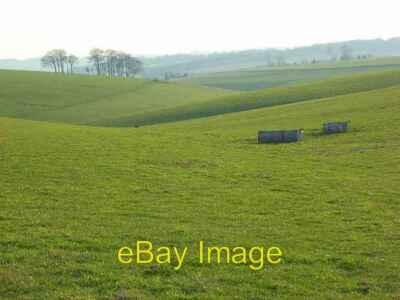 Photo 6x4 Crow Down Upper Lambourn Pastures above Wormhill Bottom. c2008