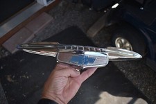 1951 Chevrolet Coupe Sedan Convertible Chrome Hood Emblem Nice Original