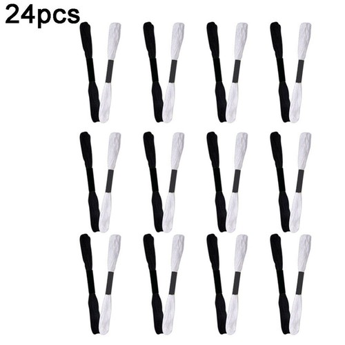 24Pcs Embroidery Knitting Thread Cross Floss Stitch Craft DIY Black and White - Picture 2 of 10