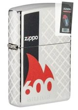 Zippo 49272 600 Million Limited Edition Collectible Lighter + FLINT PACK