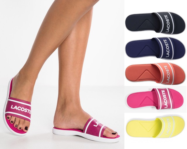 women lacoste slides