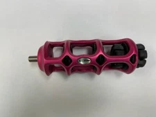 AXION ARCHERY PINK  4 INCH  BOW STABILIZER WITH 3  BLACK HYBRID  DAMPERS
