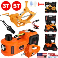 3T/5Ton 12V Electric Hydraulic Floor Jack Car Lift & Impact Wrench Inflator Pump