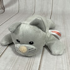 Melissa  Doug Gray Kitty Cat Plush Stuffed Animal Toy Grey White 9" Flat