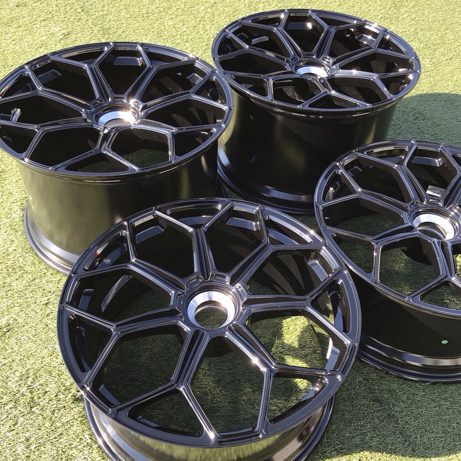 20 21 LAMBORGHINI RIMS GENUINE FACTORY OEM RIMS BLACK ORIGINAL SV SVJ 470601017