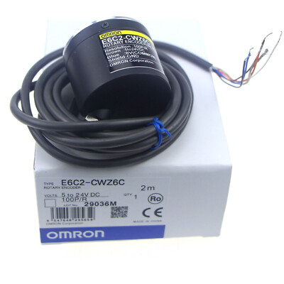 Omron Rotary Encoder E6C2-CWZ6C E6C2CWZ6C 100 P/R New in Box NIB #