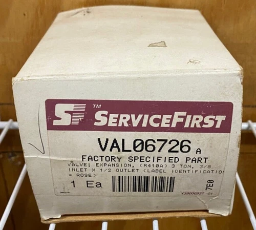 Service First Valve; Expansion, (R410A) 3 Ton, 3/8 Inlet X 1/2 Outlet VAL06726
