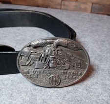 VTG 1988 NW  RY Rail Road Pewter Train Buckle USA