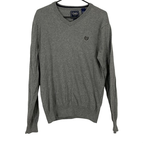 Chaps Mens Gray Cotton Cashmere Long 
