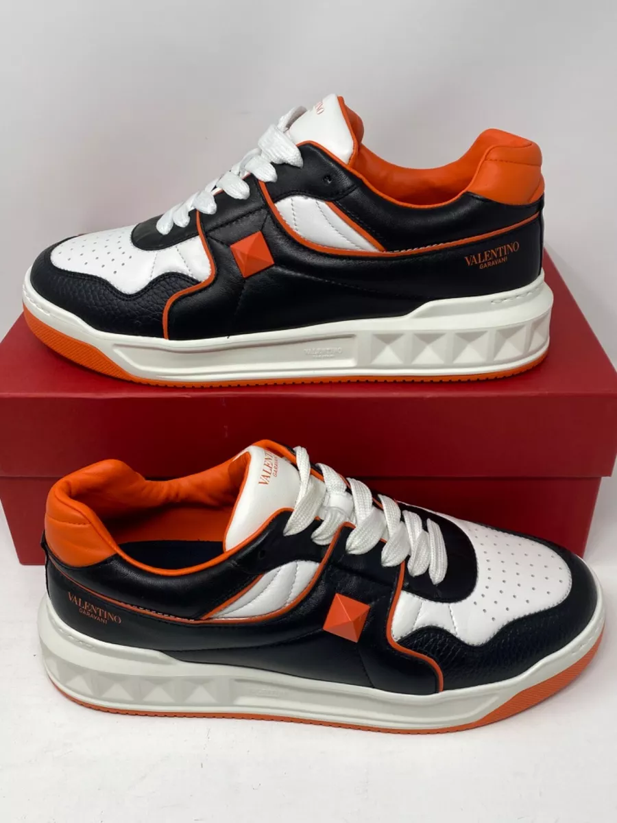 Garavani Roman One Stud Low Top Chunky Sneakers Black Orange US 9 42 eBay