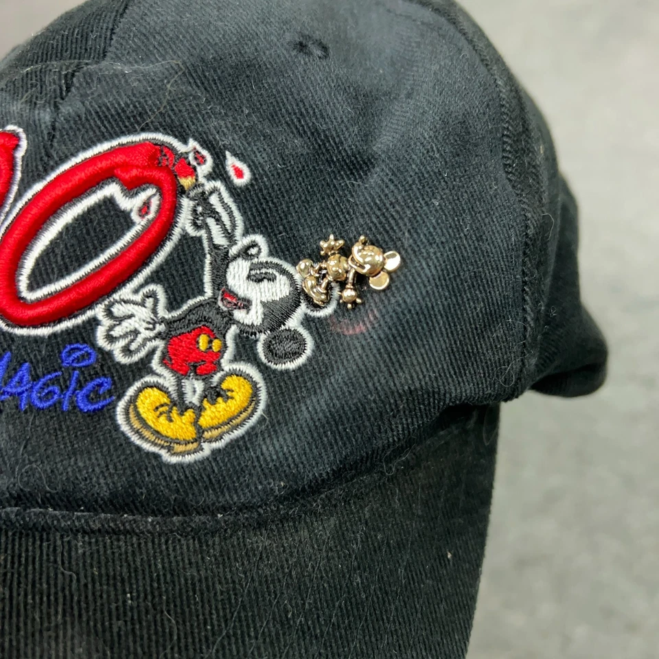 Disney Hombres Sombrero Gorra Correa Trasera Negro 100 Aniversario Bordado Gorra Película Papá Foto 3 de 4