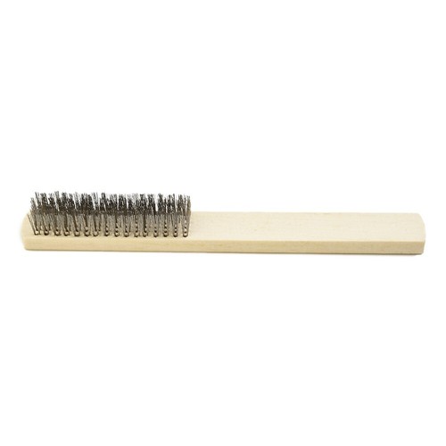 2Pcs Large Stainless Steel Wood Handle Wire Brush Set Cleaning Detailing Tool US - Picture 15 of 24