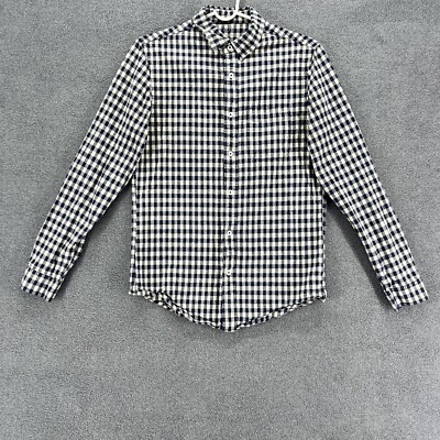 Jack Threads shirt womens Small Blue Check Button Up Long sleeve western