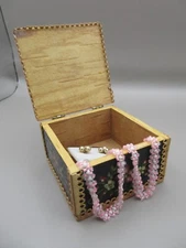 OOAK 3" Artisan TREASURE CHEST Hand Painted Made 1:6 Dollhouse Miniature LOOK!
