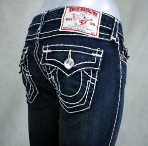 True Religion Jeans women's Billy Super T VERA CRUZ Straight leg dark  10572NBT | eBay