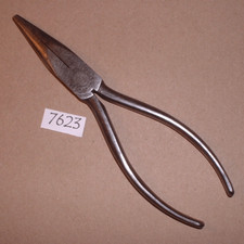 Vintage Snap-on 96 Needle Nose Pliers 7" w/Vacuum Grip Handles ... Made in USA