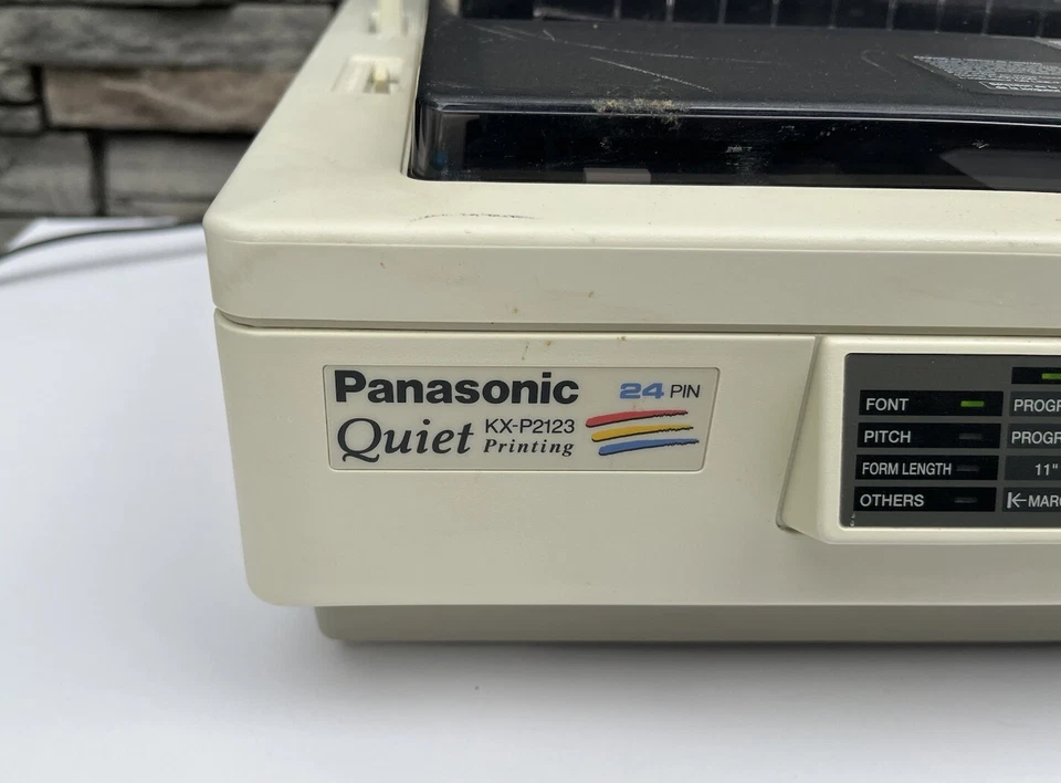 Panasonic KX P2123 Quiet 24 Pin Dot Matrix Printer VTG Untested Parts or Repair - Image 4 of 4