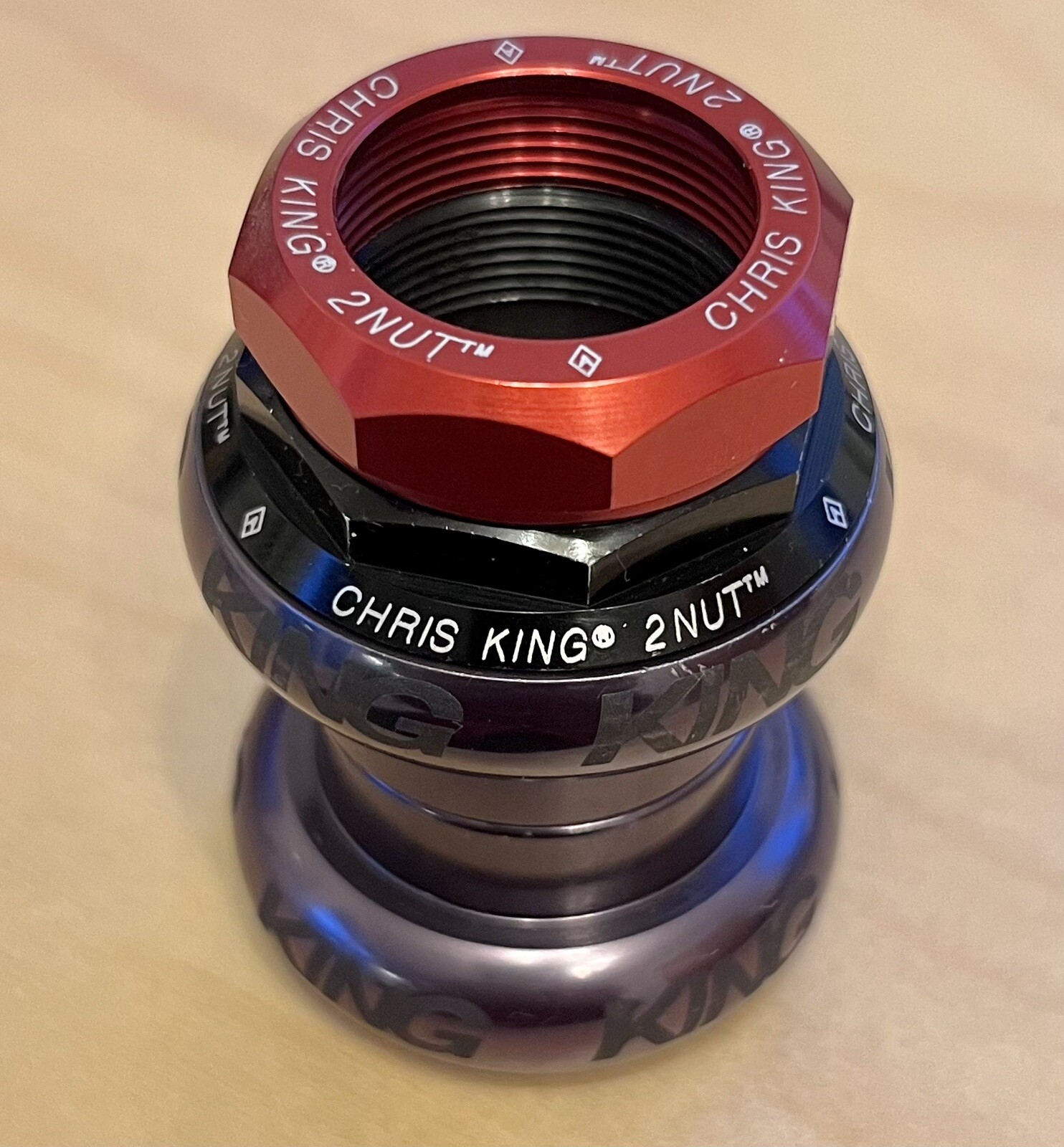 未使用品　クリスキング 1インチ 2nut レッド CHRIS KING Headset 2Nut Threaded 1 RED 新品未使用