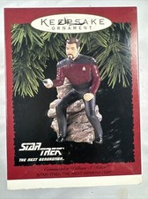 Hallmark Keepsake Ornamanet Commander William T Riker Star Trek Next Gen 1996
