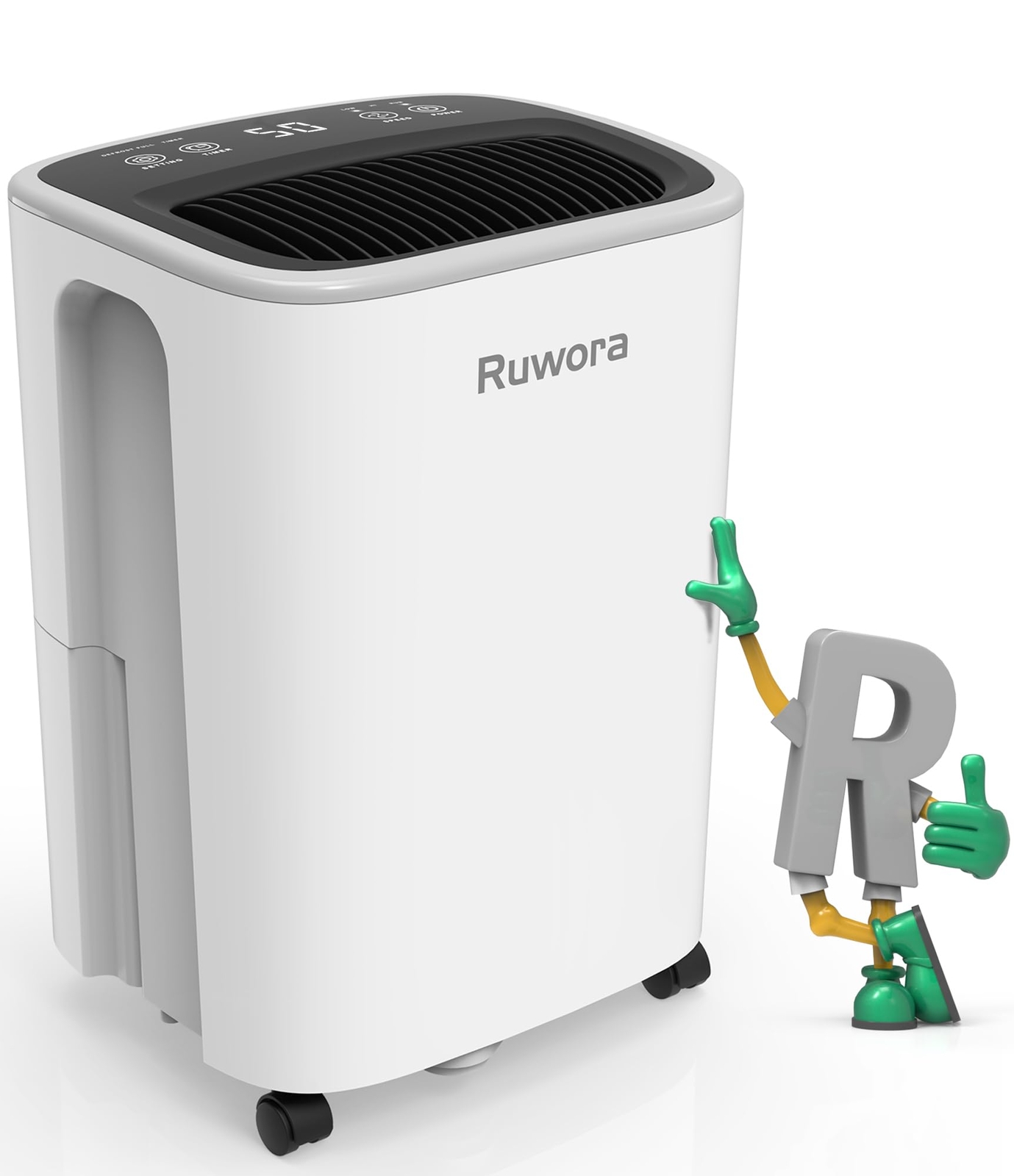 Dehumidifier 2500 Sq.Ft 30 Pint, Dehumidifiers with Drain Hose, 0.66 Gallon W...-image