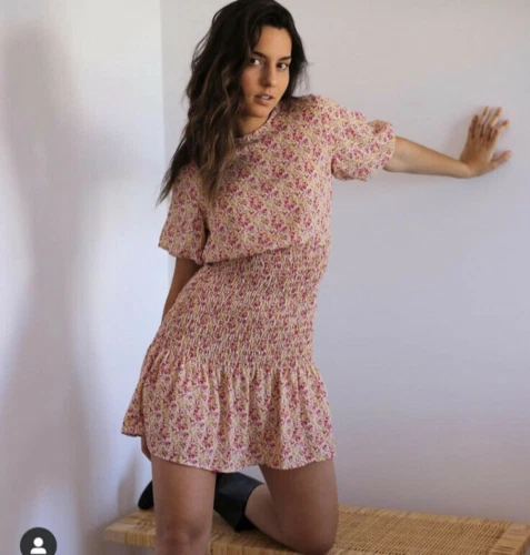 Zara shirred sale dress
