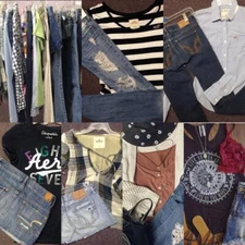 HOLISTER A&F Juniors/Women's Clothing- Mostly Designer Brand Names 15 Items
