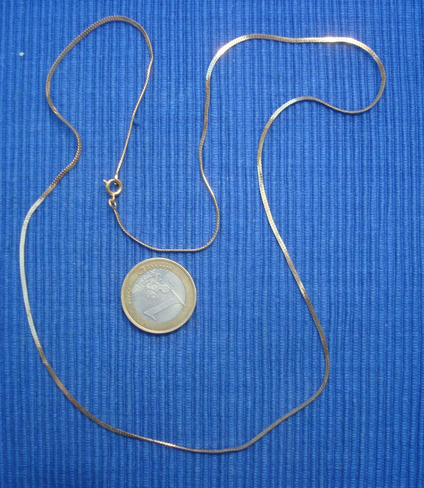 Chaine plaqué or poinçon maille serpent plate collier femme B26AG