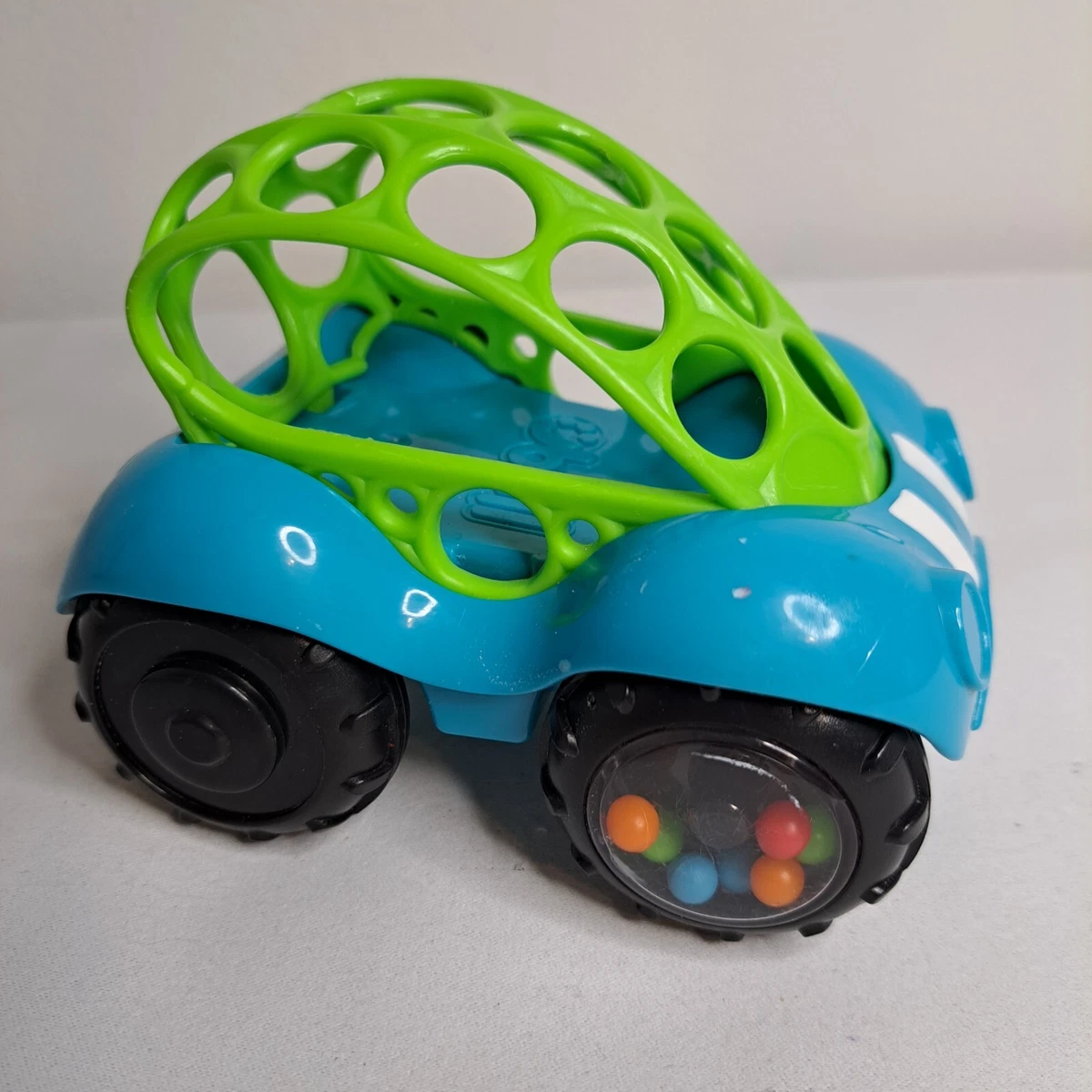 Oball Rattle Roll Bright Starts Blue Sports Race Car Push Go