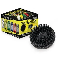 5 Inch Black Ultra Stiff Drill Brush for Heavy Duty Cleaning by Drillbrush
