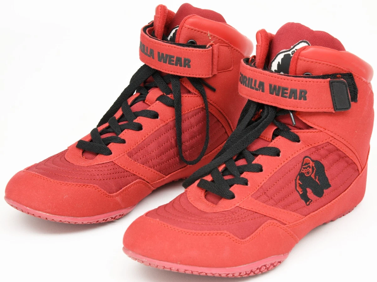 Gorilla Wear Bodybuilding Shoes Red Mens Sz 9.5 Womens Sz 11 Fitness High  Tops