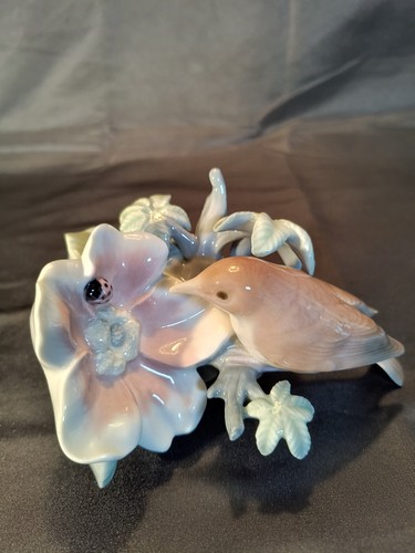 Vintage 1973 Lladro Nightingale & Ladybug #1227 Porcelain Figurine RARE GREAT - Picture 13 of 15