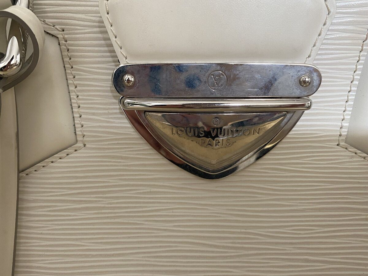 Louis Vuitton Montaigne Bowling Bag White Epi Leather Large Size