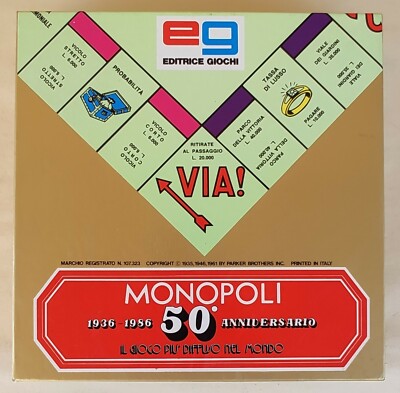 MONOPOLIES 50TH ANNIVERSARY 1936 1986 NEW WITHOUT STRAPS ON BANKNOTES EG VINTAGE