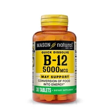 Mason Natural Vitamin B12 5,000 mcg - Conversion of Food into Energy, 30 tablets